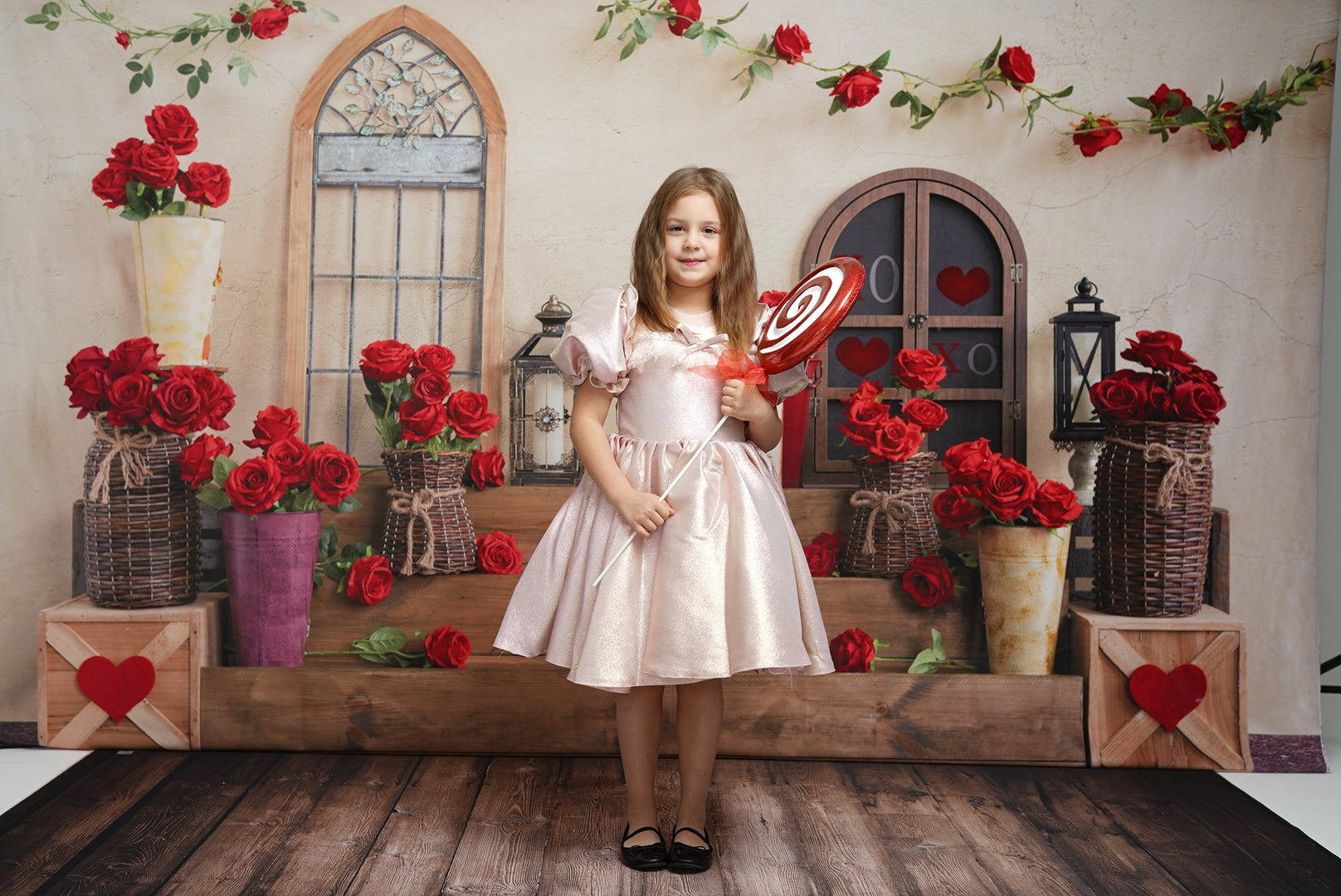 Kate ロマンチックなバレンタインデーの背景のバラのステップEmetselch設計