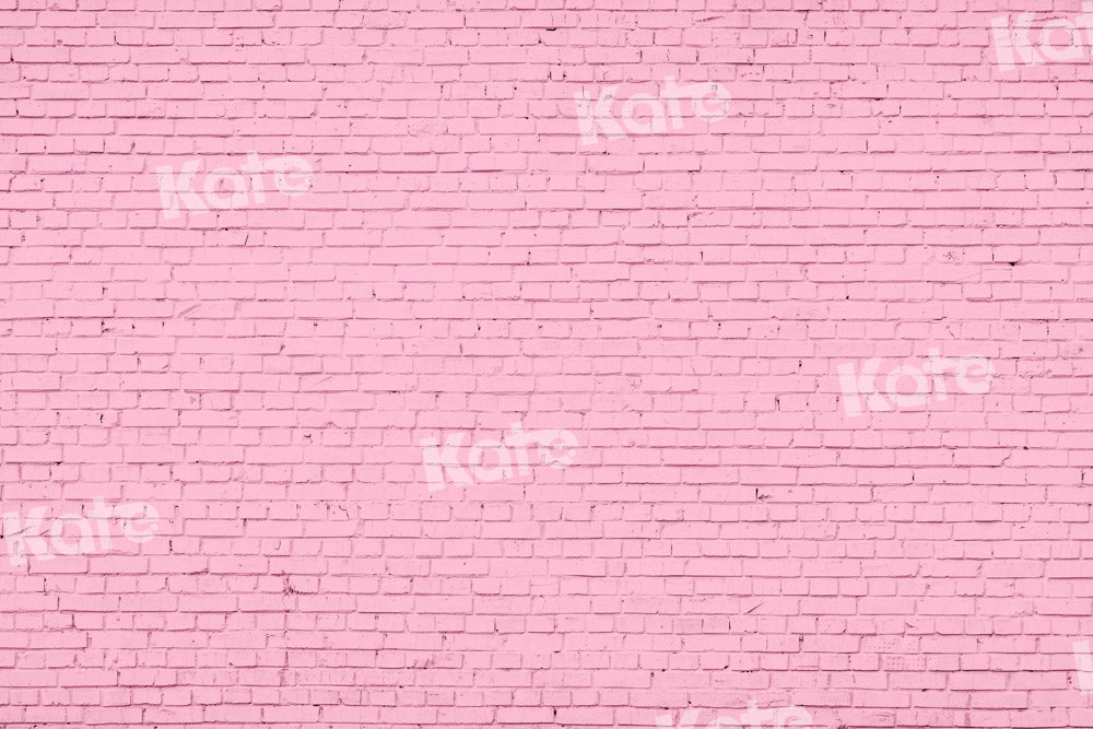 Kate バレンタインデーのピンクレンガの壁の背景  設計された Chain