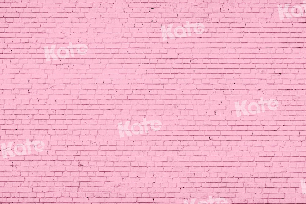 Kate バレンタインデーのピンクレンガの壁の背景  設計された Chain