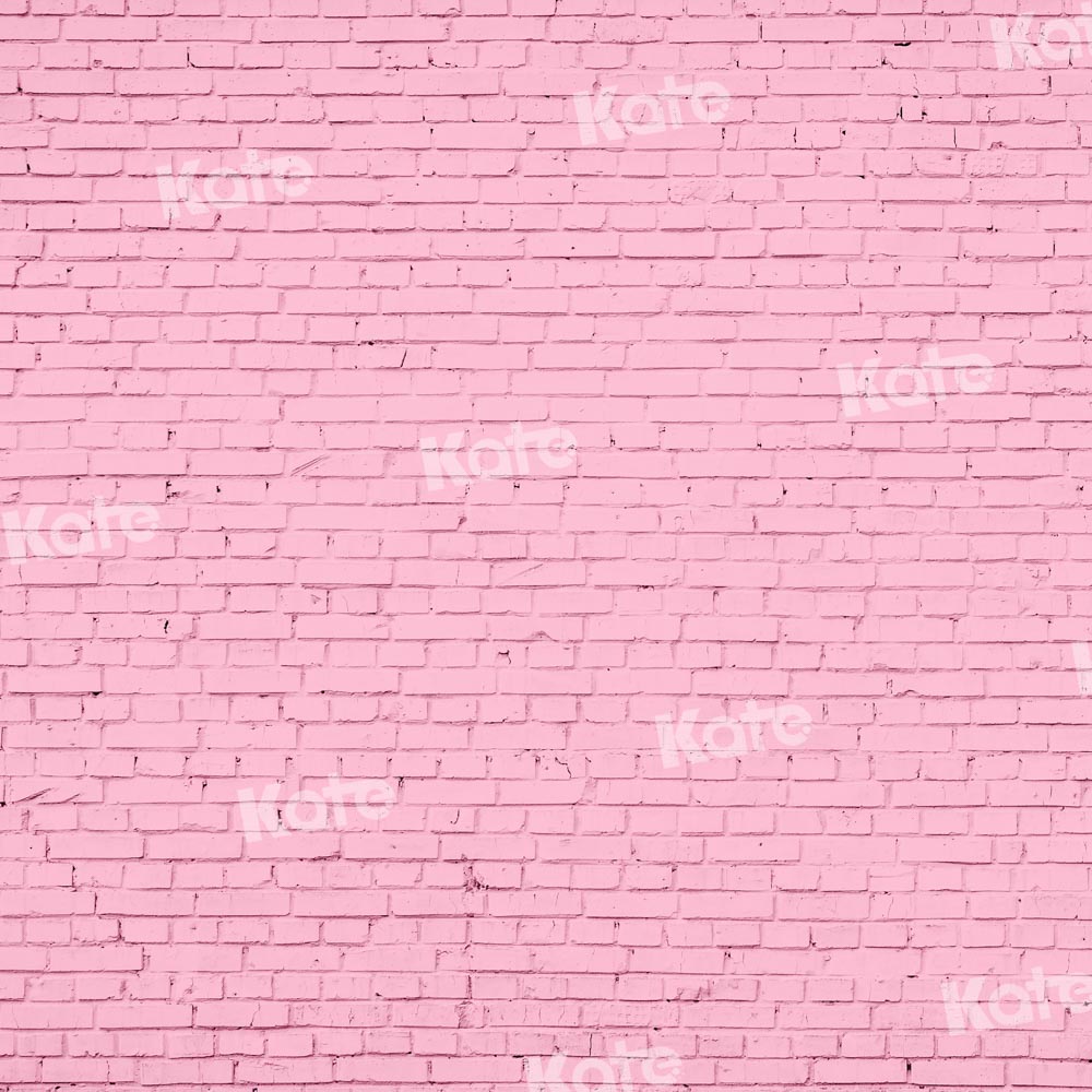 Kate バレンタインデーのピンクレンガの壁の背景  設計された Chain