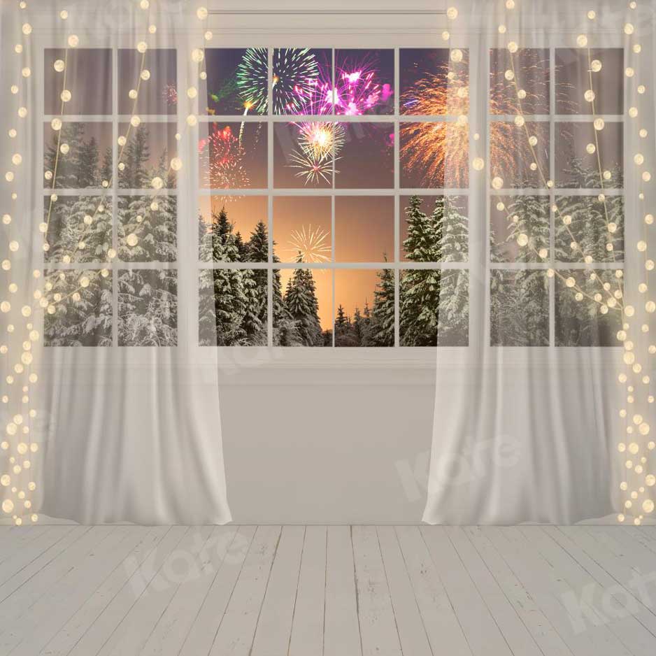 kate新年花火ウィンドウボケ背景