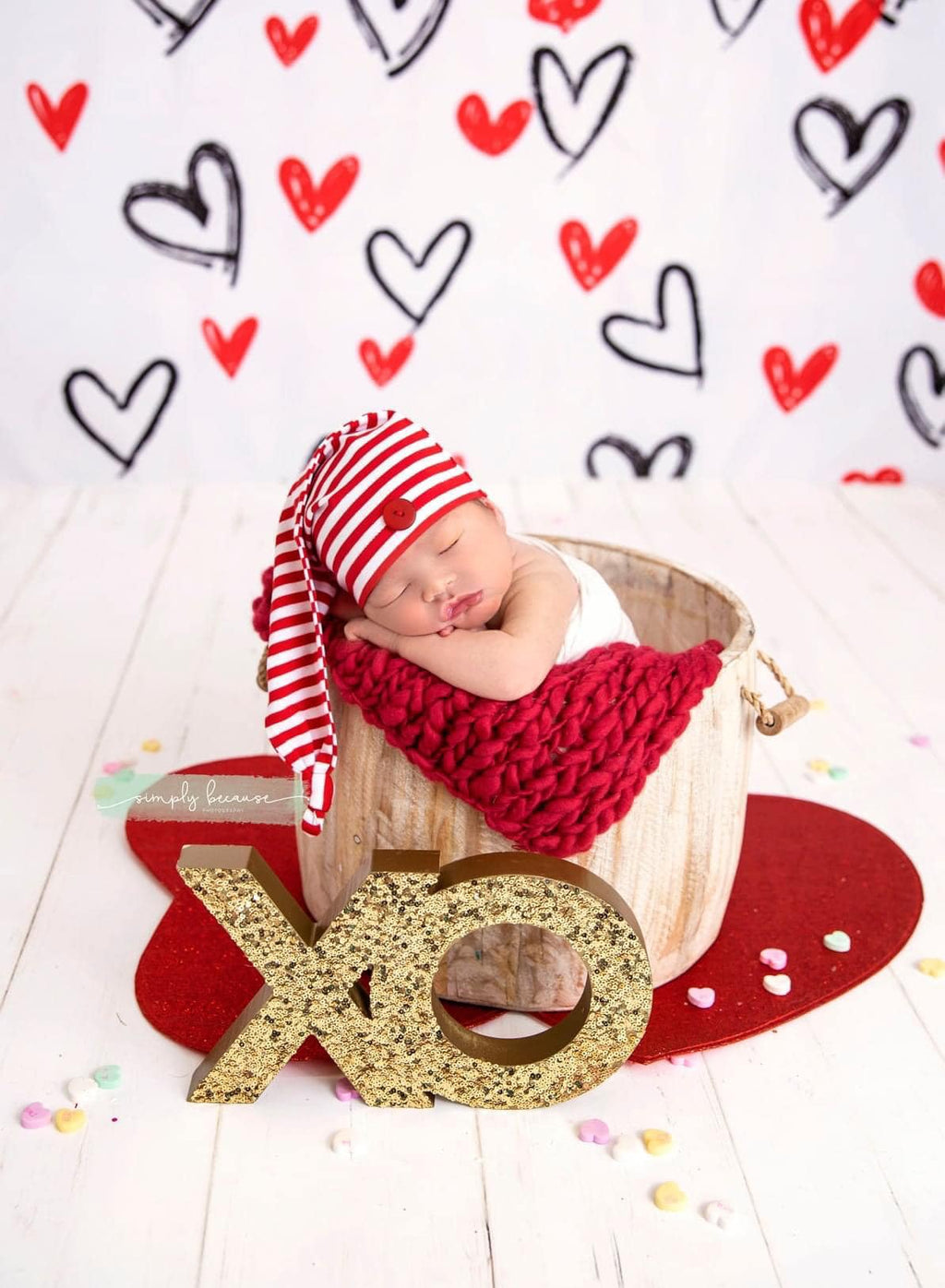 Kate写真撮影のためのバレンタインデーの背景白