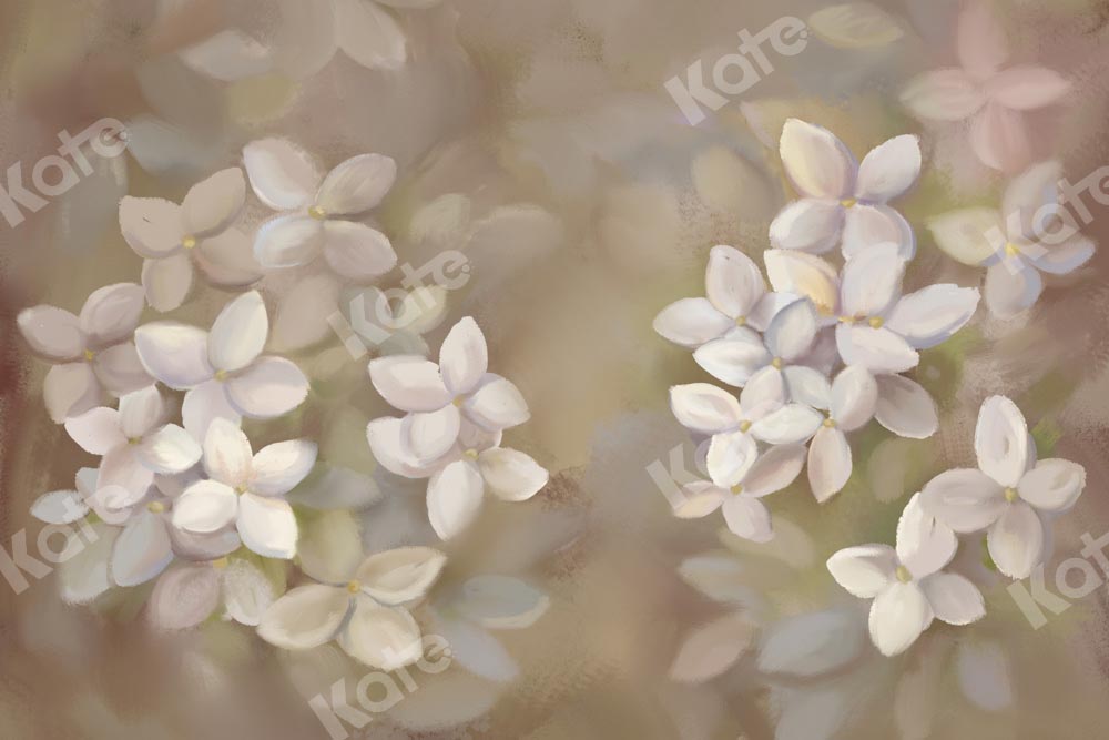 kate手描きの花アートの背景GQ設計