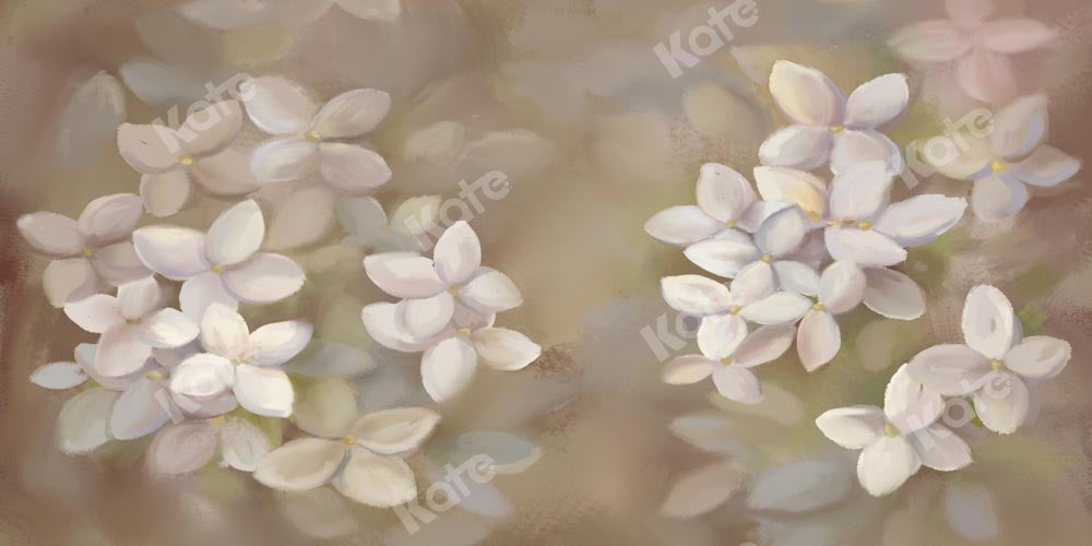 kate手描きの花アートの背景GQ設計