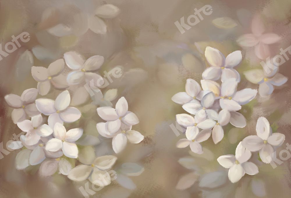 kate手描きの花アートの背景GQ設計