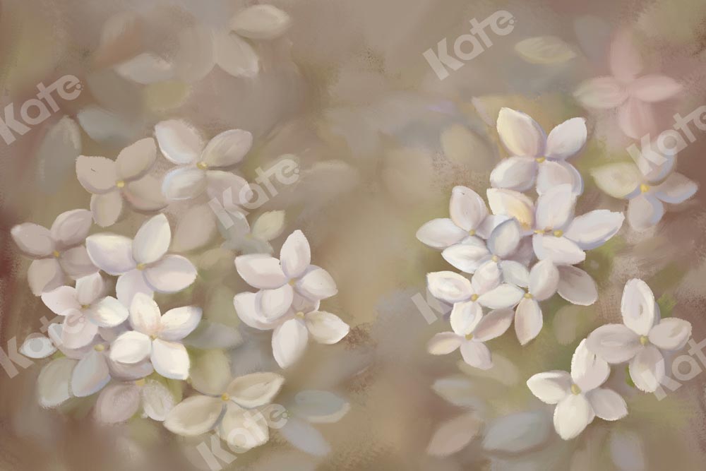 kate手描きの花アートの背景GQ設計