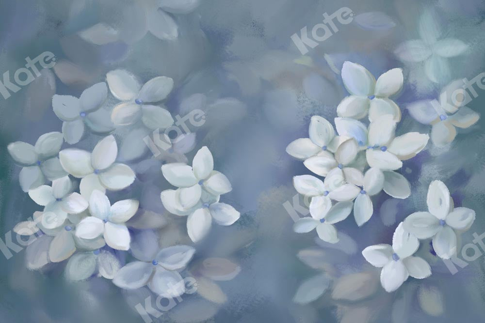 kate花アートブルー背景手描きGQ設計