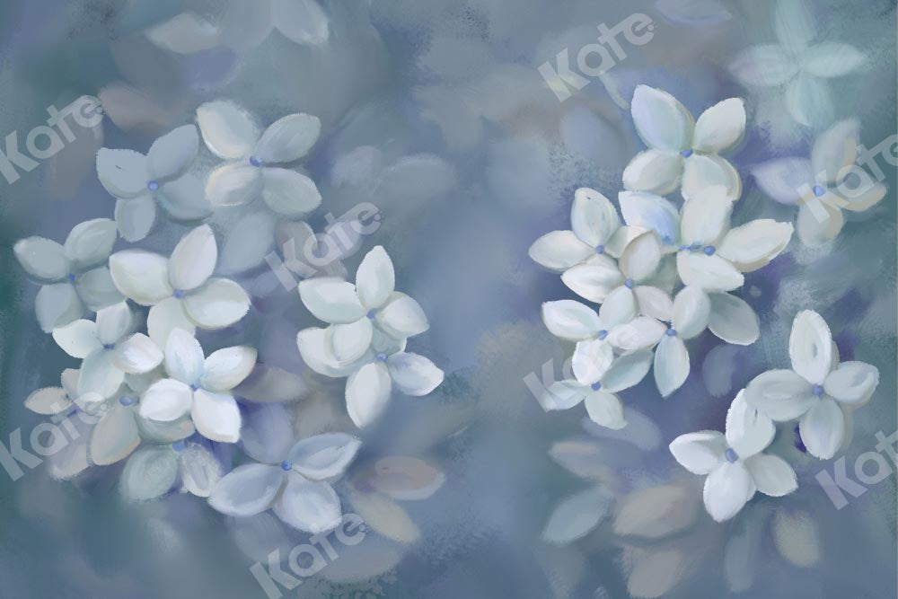 kate花アートブルー背景手描きGQ設計