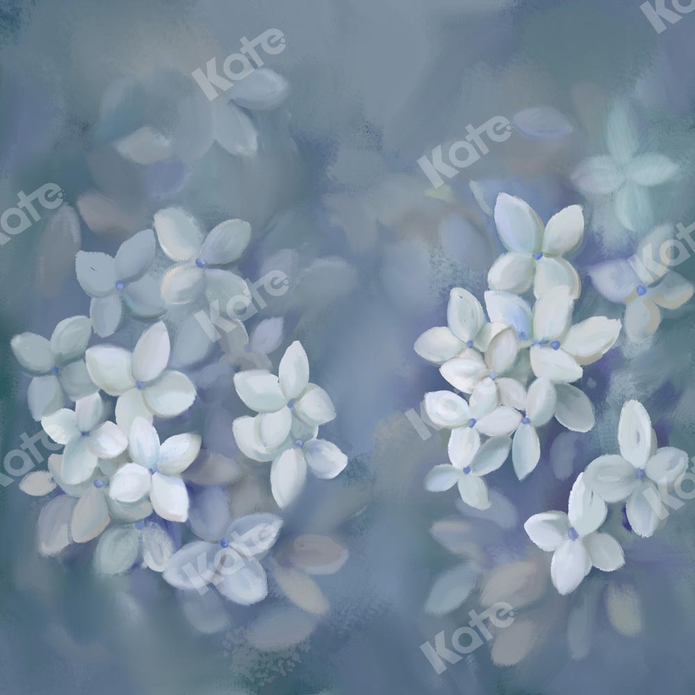 kate花アートブルー背景手描きGQ設計