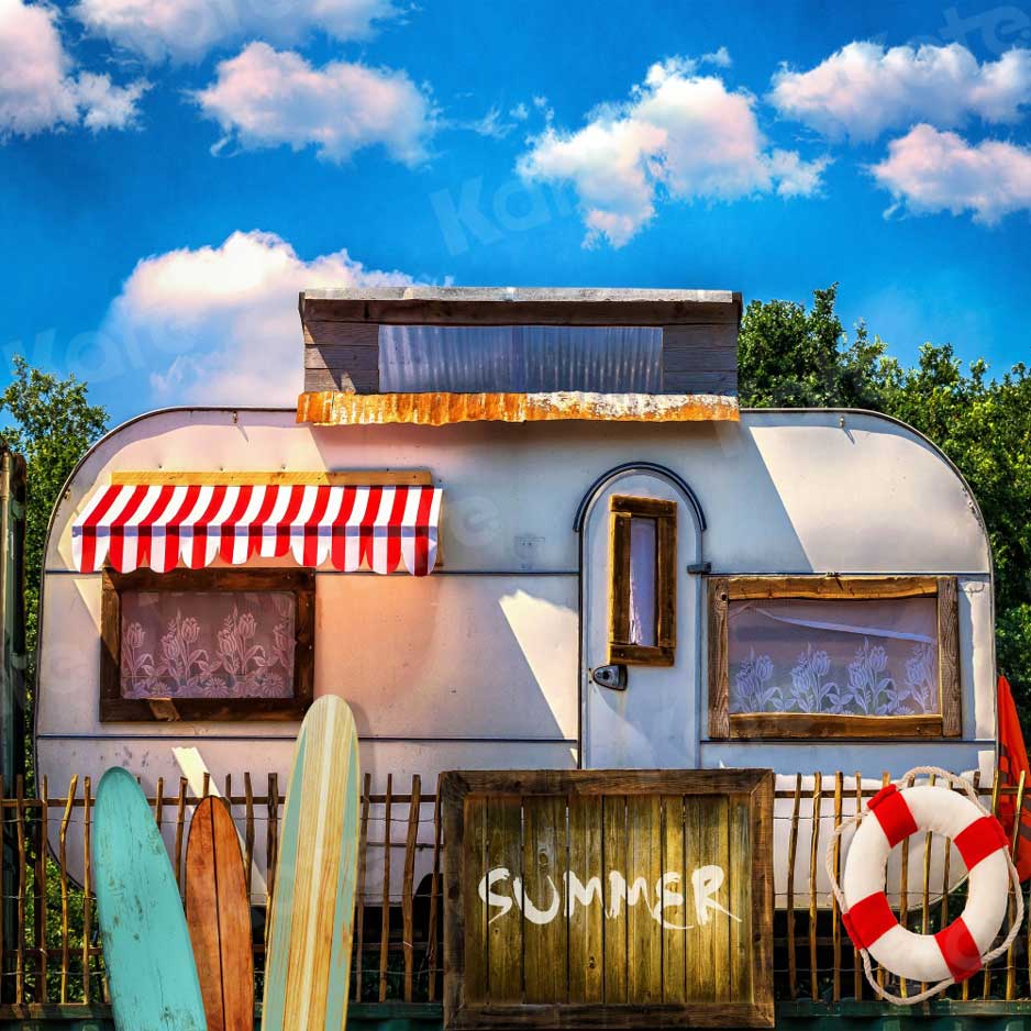 kate写真撮影のための夏休みの車の背景