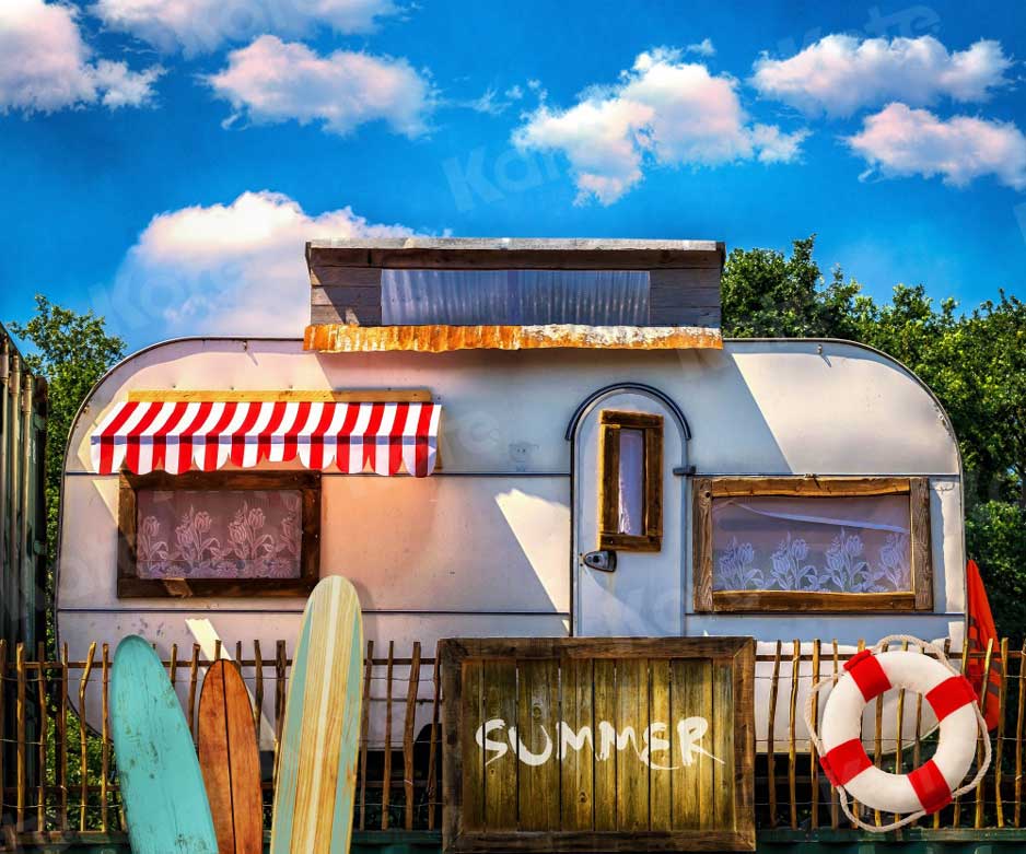 kate写真撮影のための夏休みの車の背景