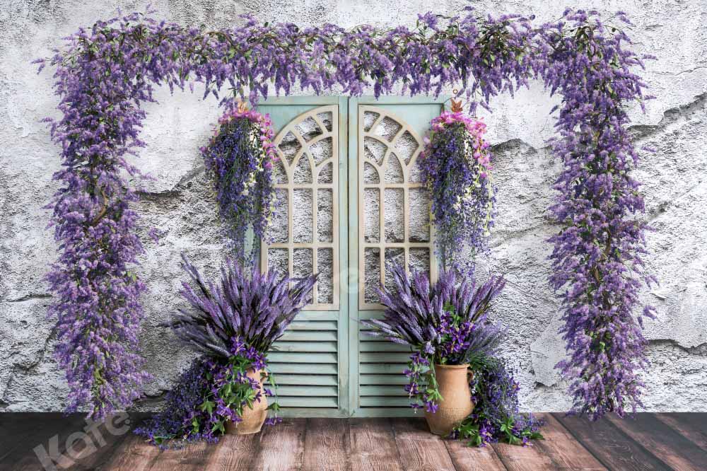 kate春紫の花の背景の部屋のドアEmetselch設計