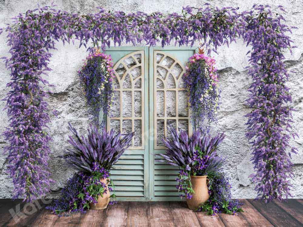 kate春紫の花の背景の部屋のドアEmetselch設計