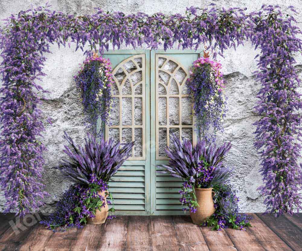 kate春紫の花の背景の部屋のドアEmetselch設計