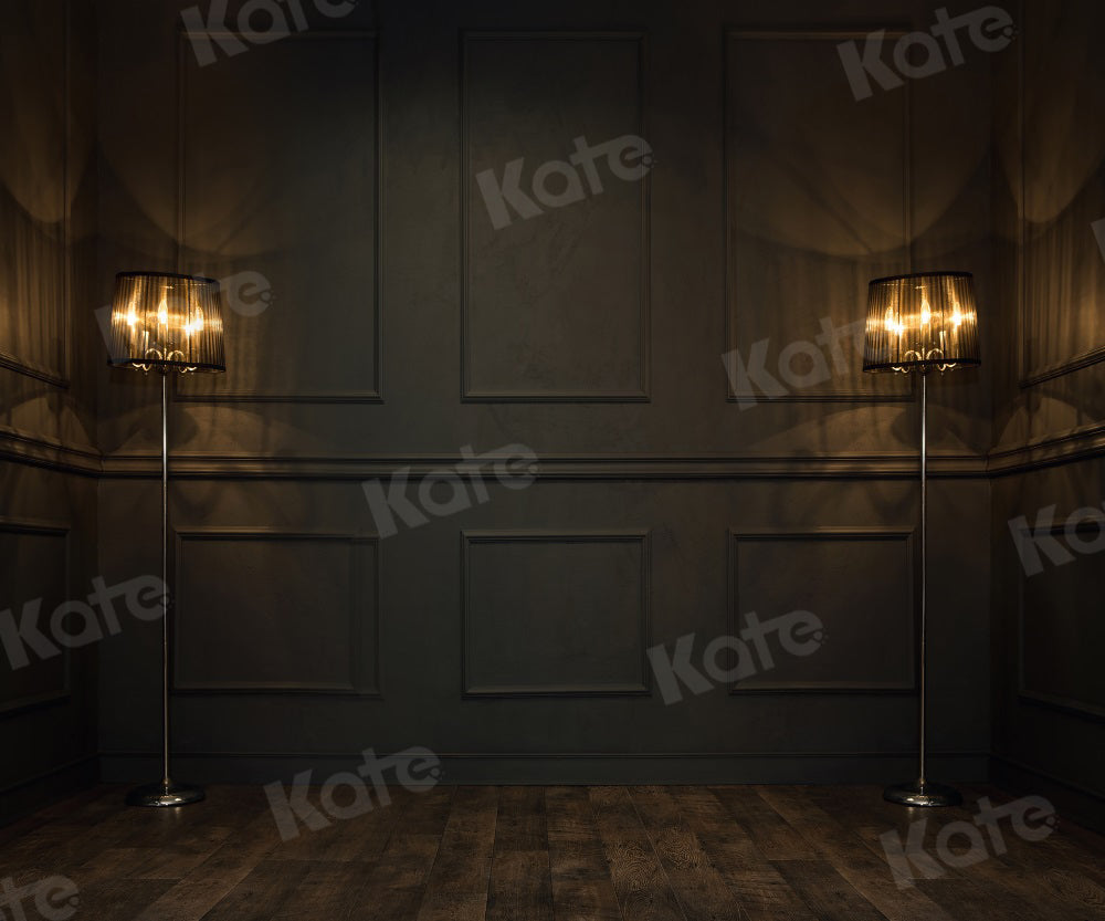 kate写真撮影のためのレトロな壁の背景のフロアランプ