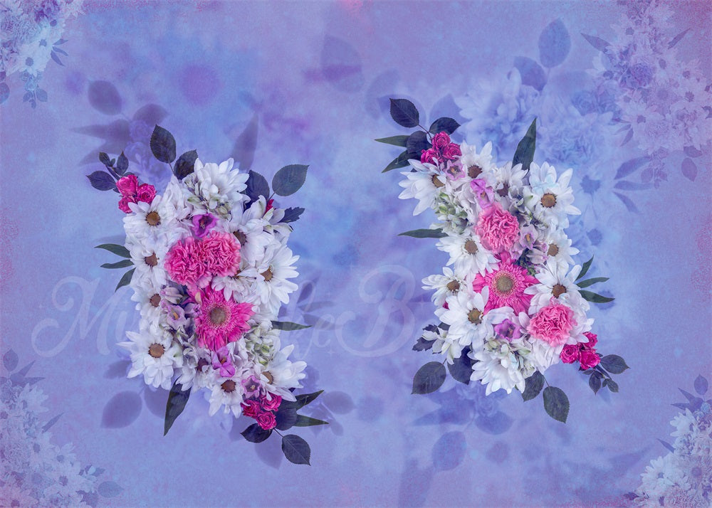 Kate母の日背景ケーキスマッシュフローラルパープルピンクホワイト誕生日Mini MakeBelieve設計