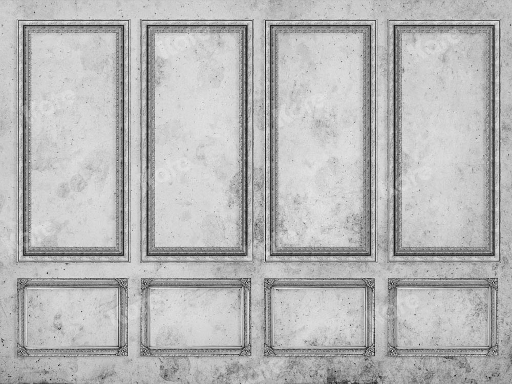 Kateレトロな壁の背景グレーホワイトインテリアChain Photography