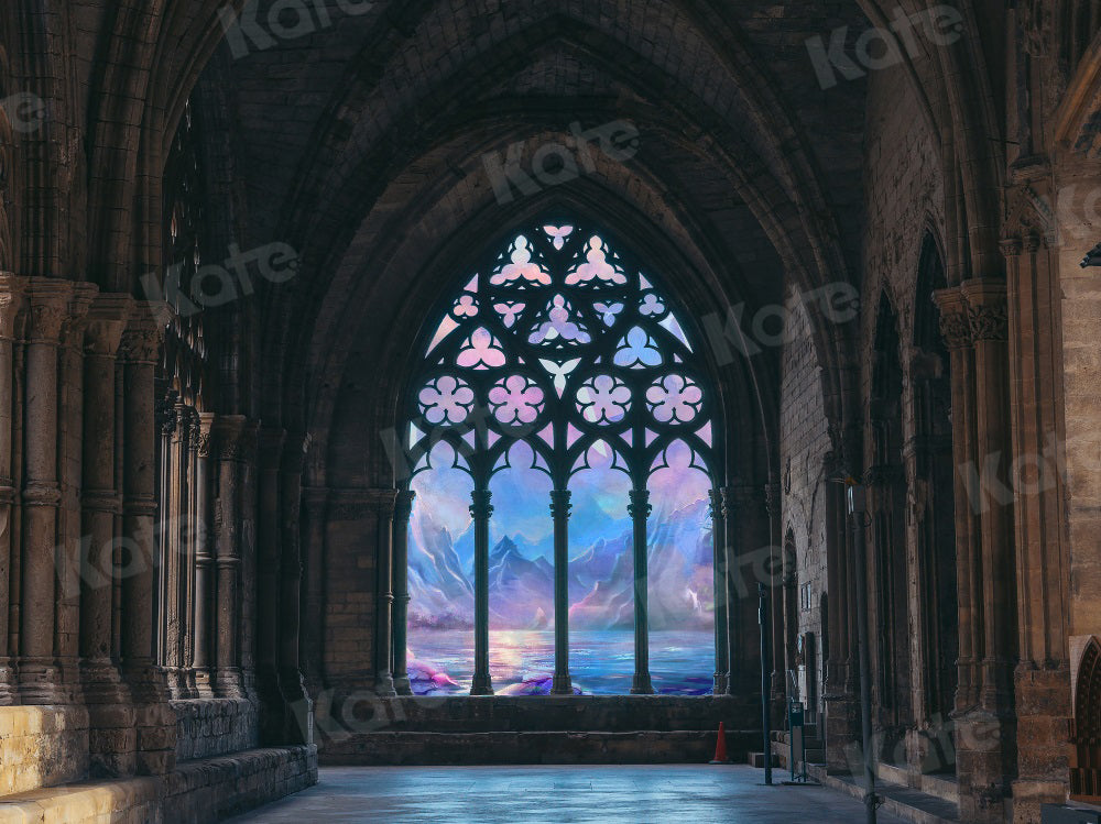kate写真撮影のためのレトロなインテリア建築の背景アーチ型の風景
