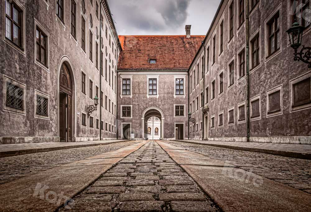 Kate石垣の建物の背景シーンChain写真撮影