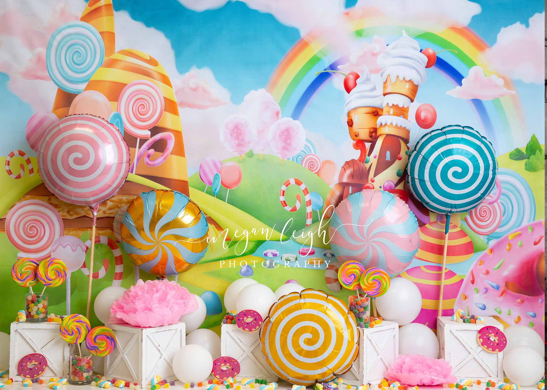Kateお菓子は背景ケーキスマッシュを扱いますMegan Leigh設計