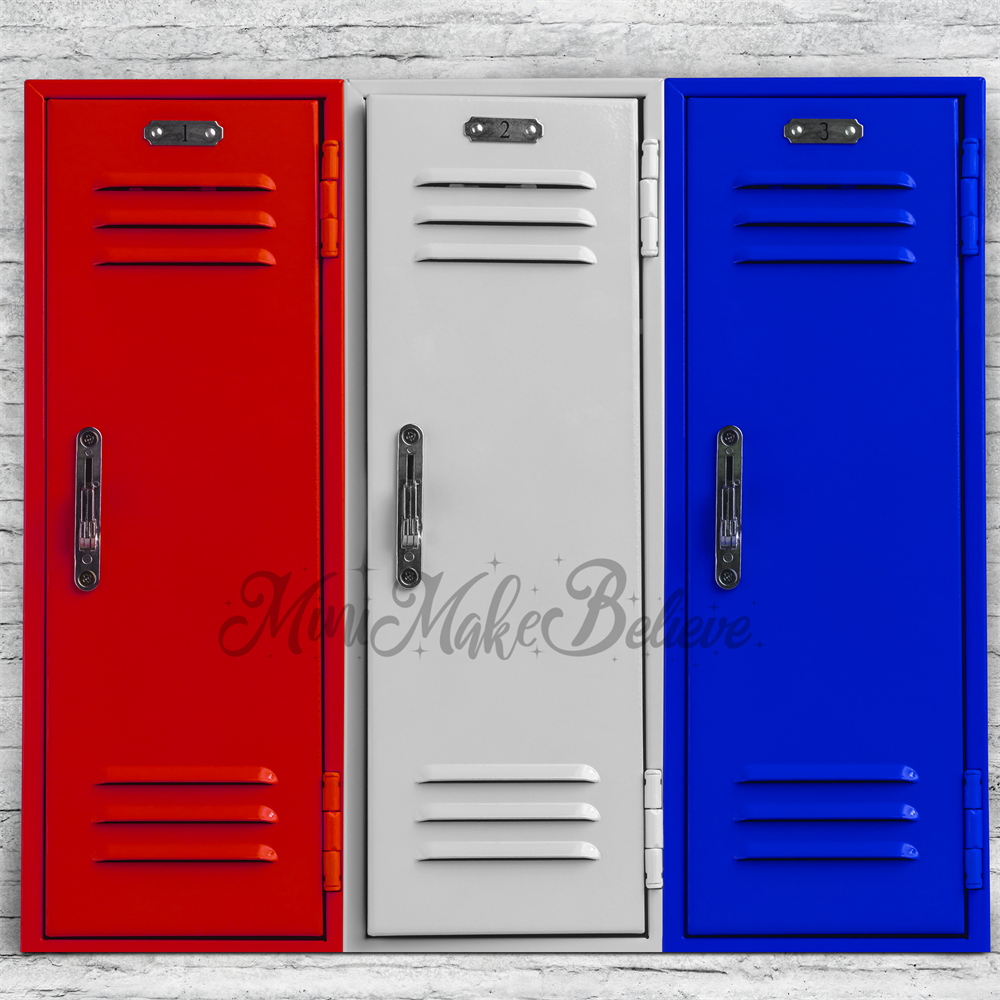 Kateカラフルな学校の背景ジムロッカーMini MakeBelieve設計