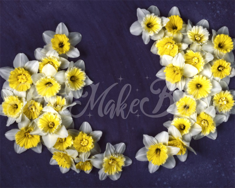 Kateファインアート花の背景水仙新生児マタニティMini MakeBelieve設計
