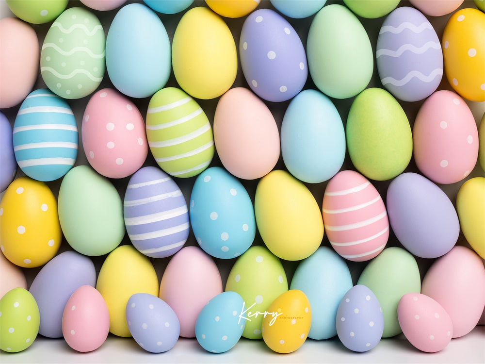 Kate写真撮影のためのパステルイースターエッグの背景Kerry Anderson設計