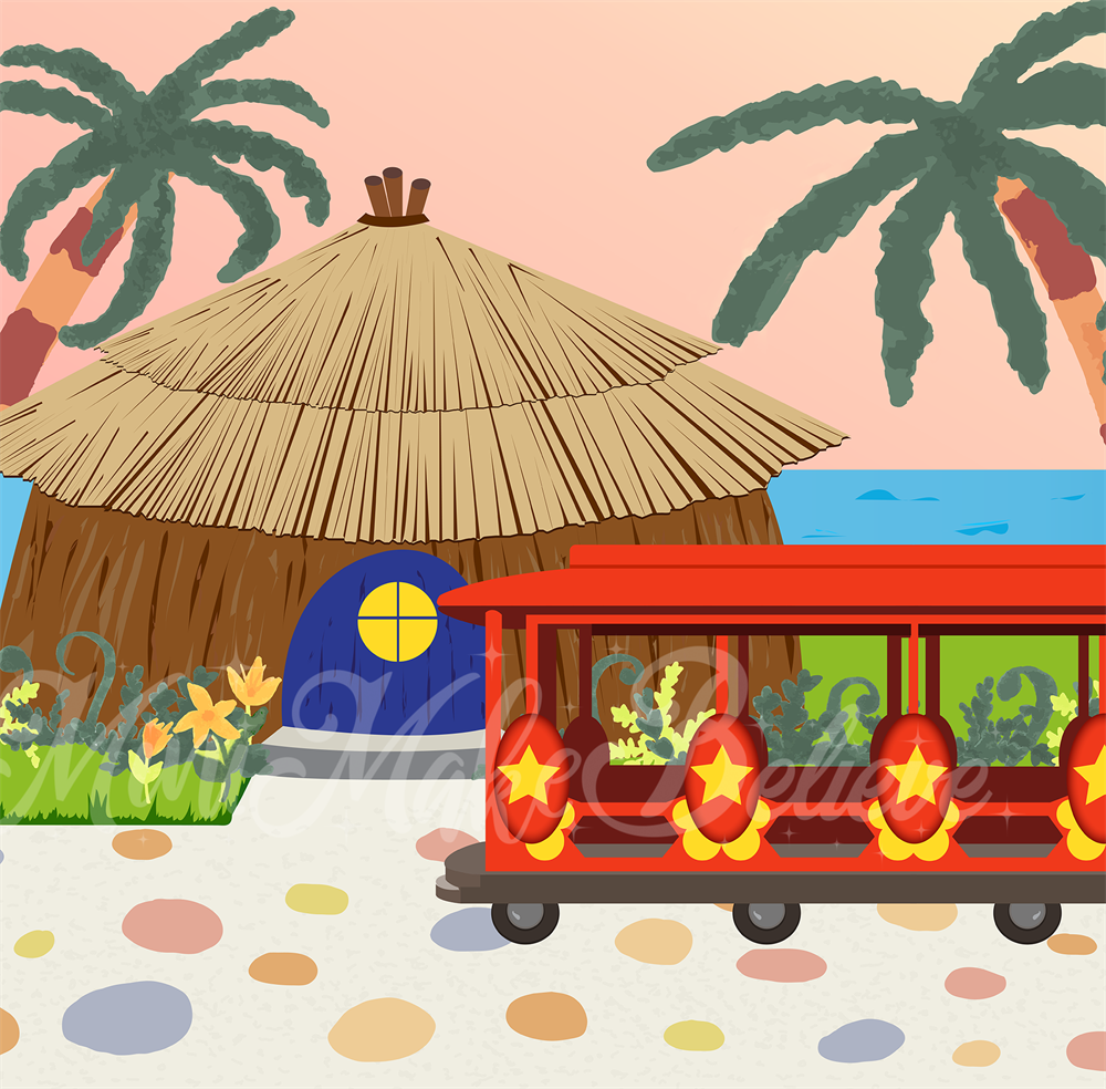 Kate小屋トロリー背景ケーキスマッシュ誕生日Mini MakeBelieve設計