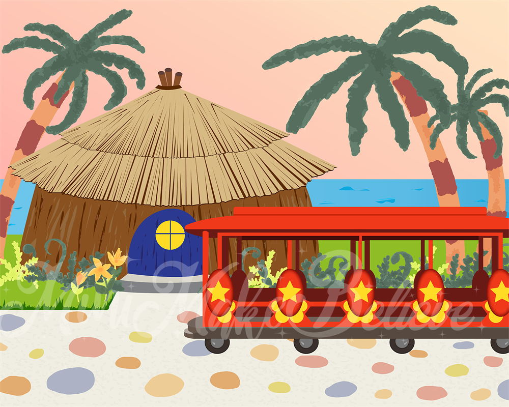 Kate小屋トロリー背景ケーキスマッシュ誕生日Mini MakeBelieve設計