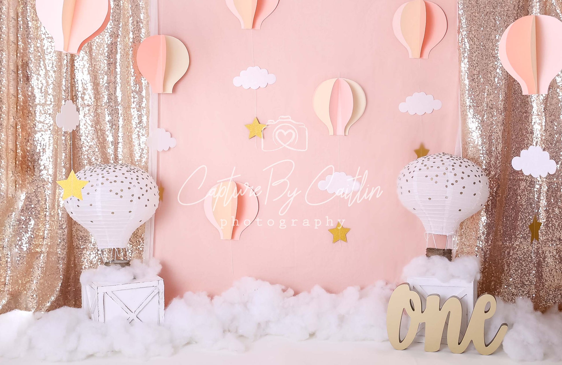 Kat熱気球の背景Caitlin Lynchデザイン