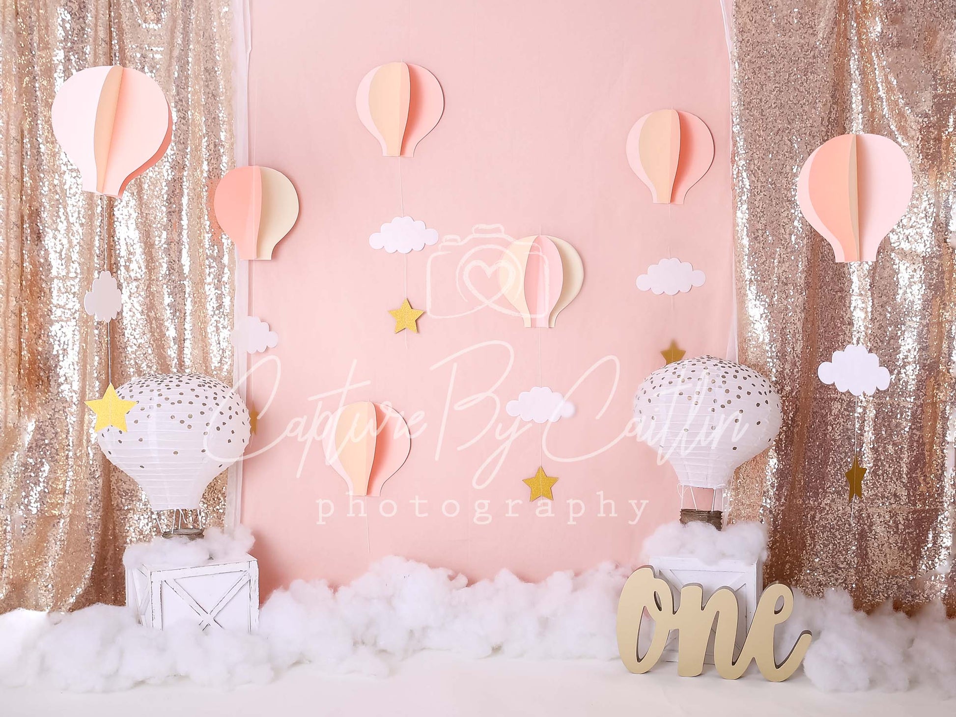 Kat熱気球の背景Caitlin Lynchデザイン