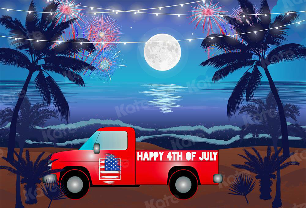 Kateハッピー7月4日背景ナイトビュー独立記念日