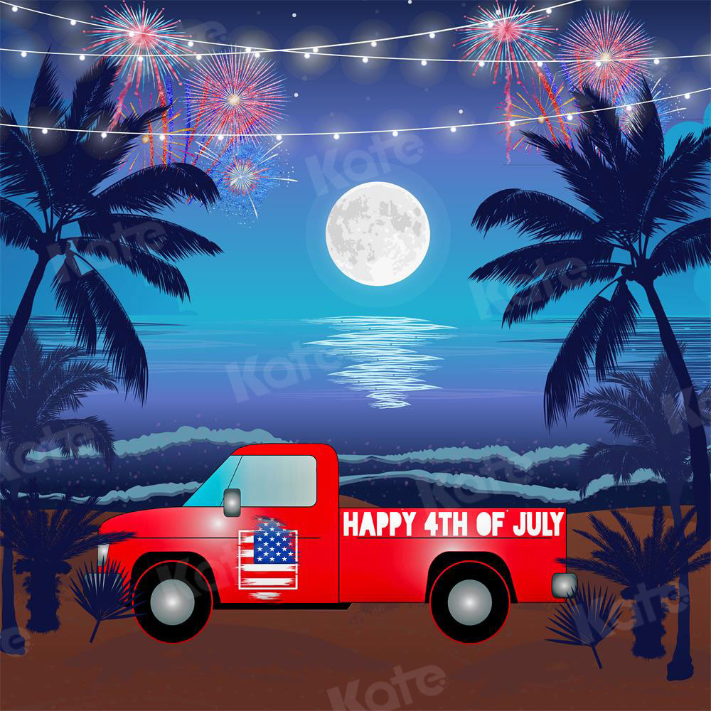 Kateハッピー7月4日背景ナイトビュー独立記念日