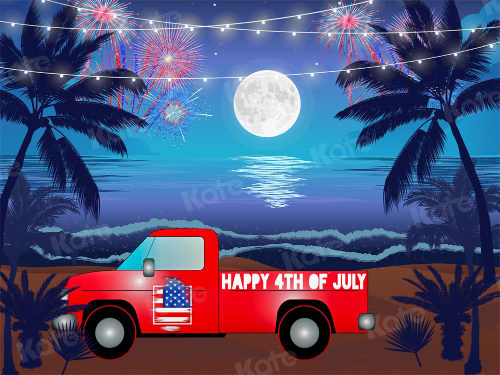 Kateハッピー7月4日背景ナイトビュー独立記念日