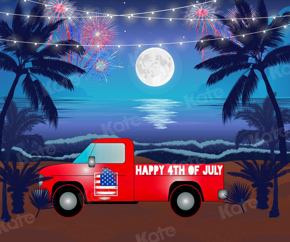 Kateハッピー7月4日背景ナイトビュー独立記念日