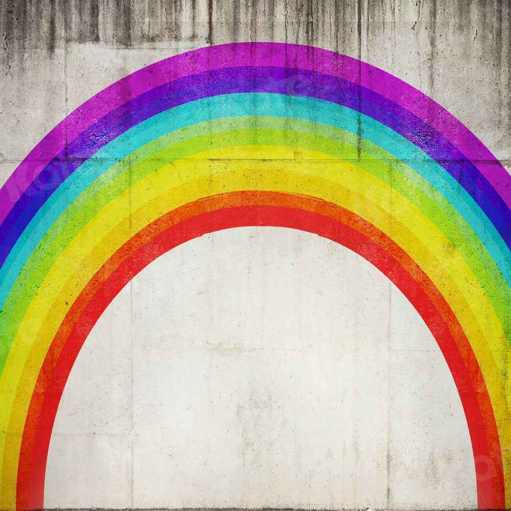 Kate写真撮影のためのレトロな虹の壁の背景