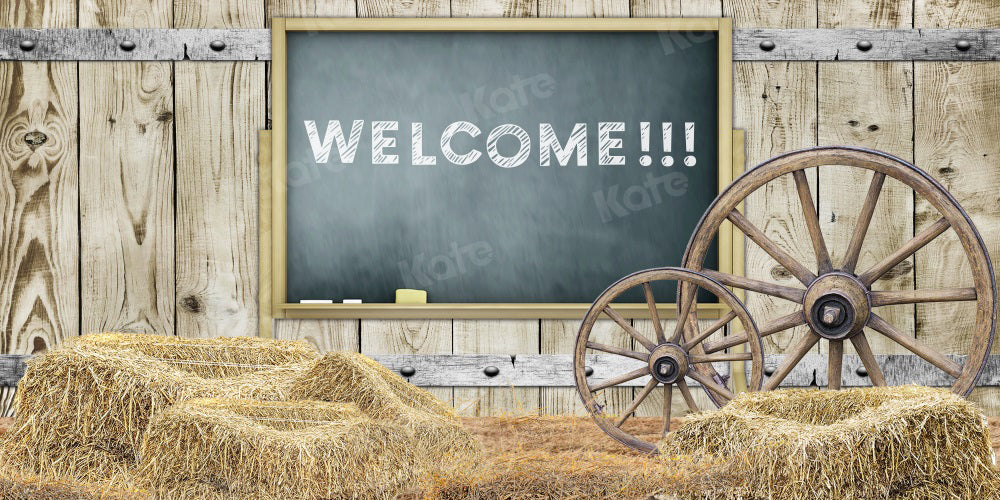 Kate写真撮影のための黒板ストローホイールの背景