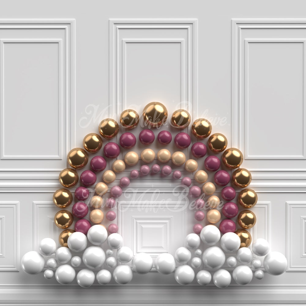 Kateバルーンウォールレインボー背景ケーキスマッシュMini MakeBelieve設計