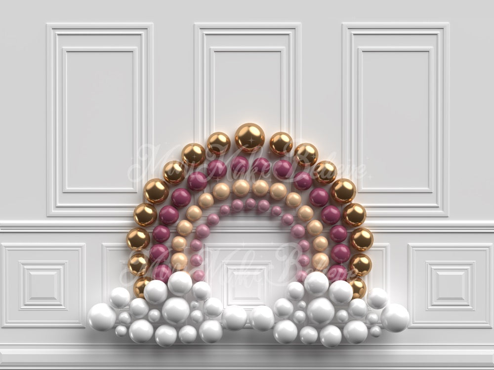 Kateバルーンウォールレインボー背景ケーキスマッシュMini MakeBelieve設計