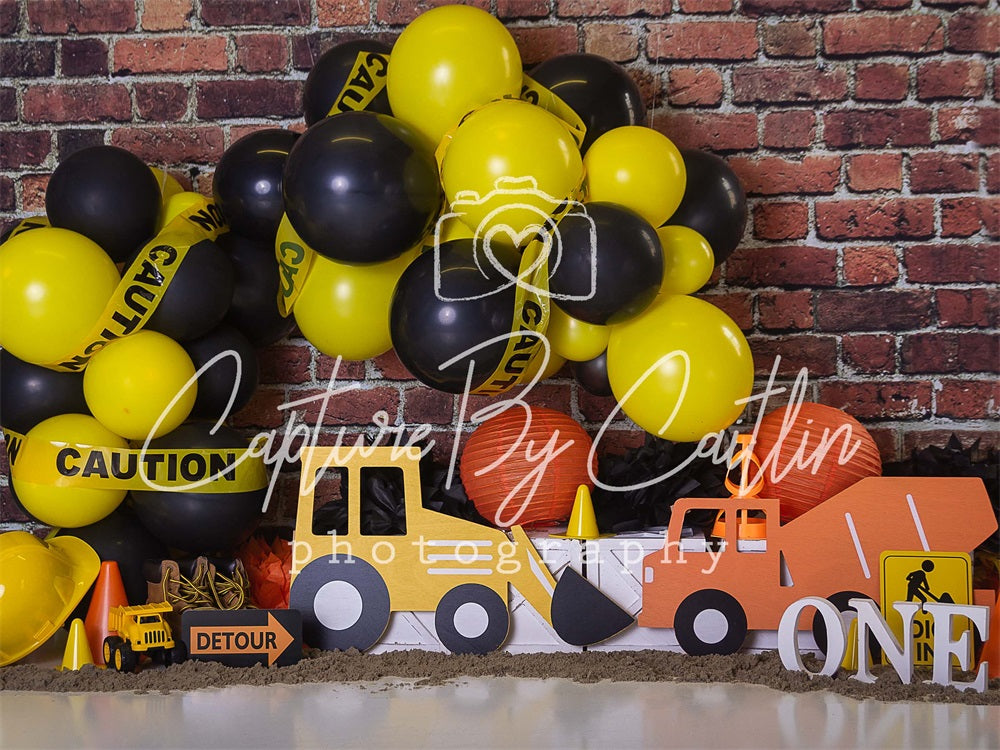 Kat建設バルーンガーランドの背景Caitlin Lynchデザイン