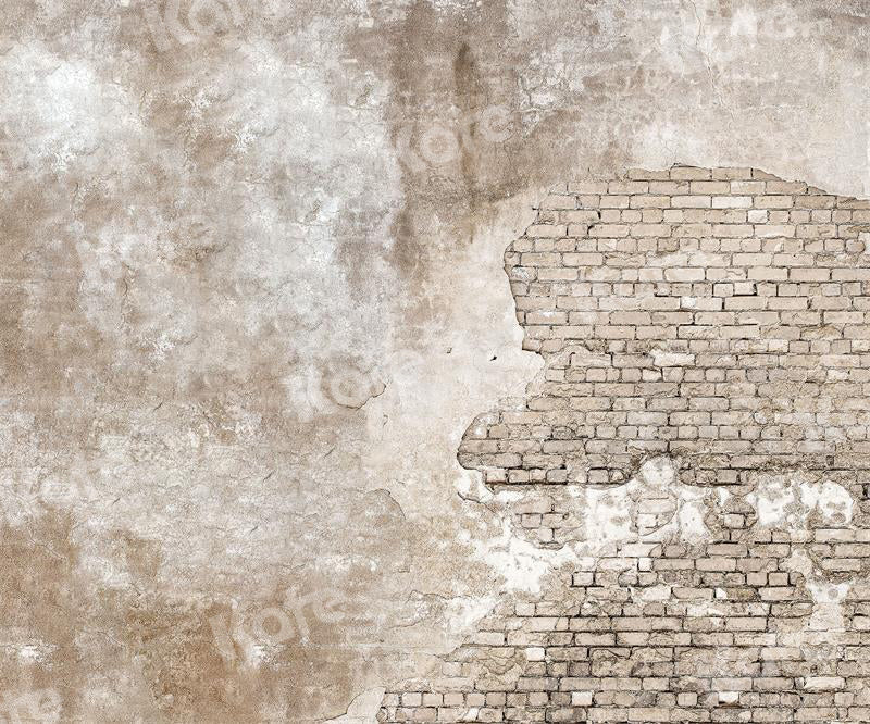 Kate写真撮影のためのぼろぼろのレトロなレンガの壁の背景