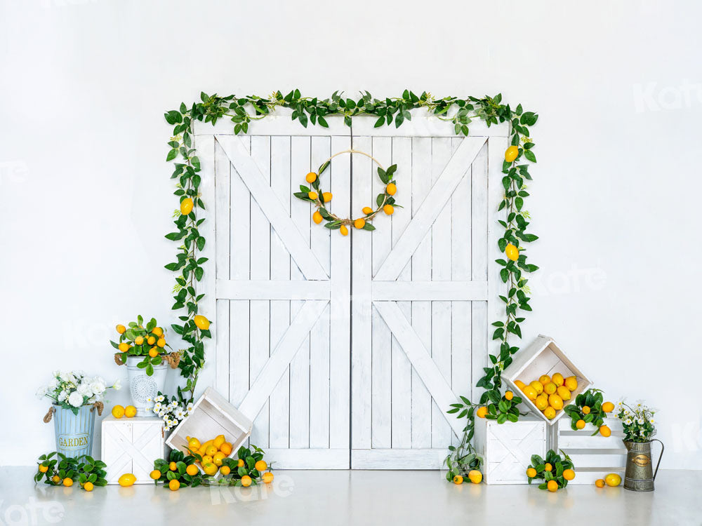Kate夏のレモンの背景納屋のドアホワイトUta Mueller設計