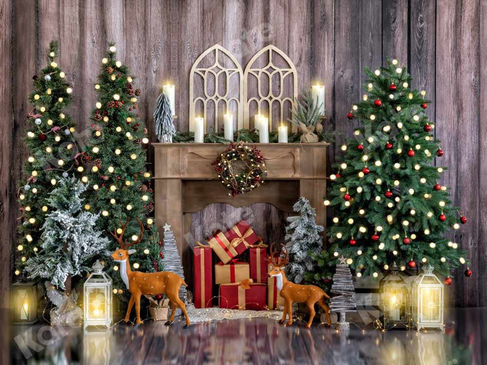 Kateクリスマスツリー木の質感エルクの背景Emetselchデザイン