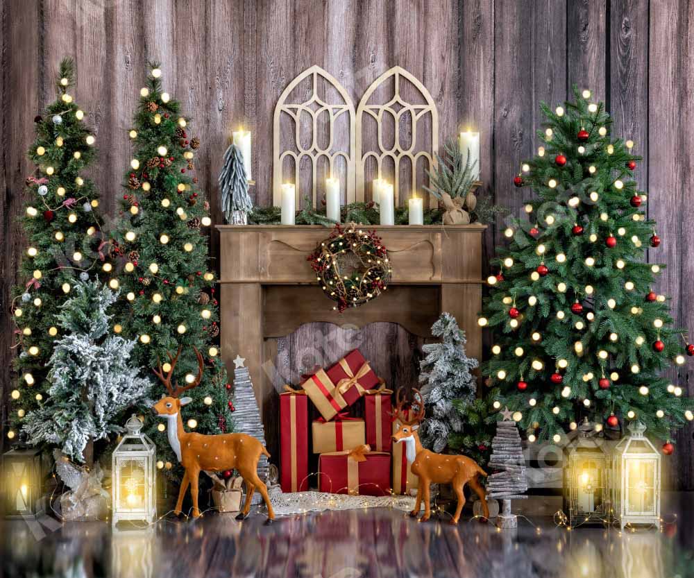 Kateクリスマスツリー木の質感エルクの背景Emetselchデザイン