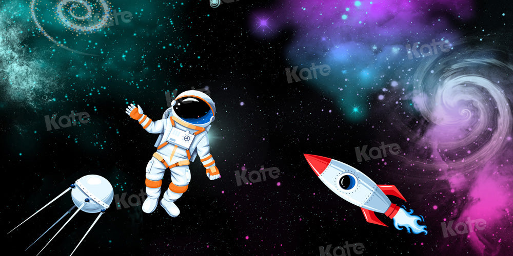 Kate宇宙飛行士銀河航空機夜空子供の背景Emetselchデザイン