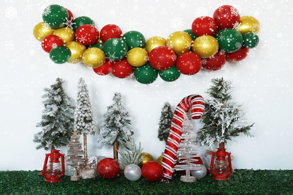 Kateクリスマスツリーケーキスマッシュパーティーの背景