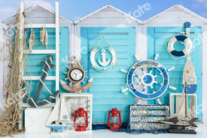 Kateナビゲーション夏海クルーズ釣り青色の背景Emetselchデザイン