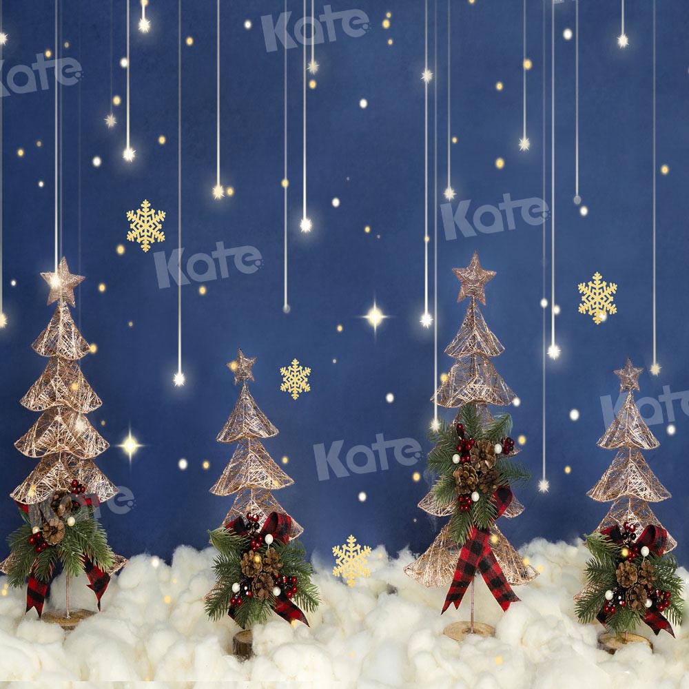 Kateクリスマスの背景ツリースノースタークラウドEmetselchデザイン
