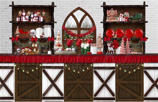 Kateクリスマス休日キッチンケーキの背景Mini MakeBelieve設計