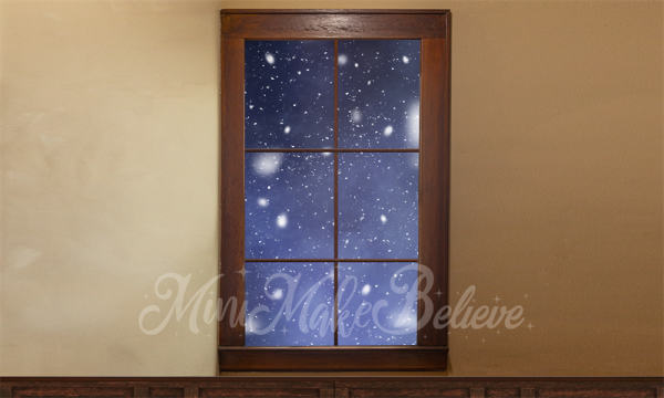 Kateビンテージ プレーン クリスマス雪の壁の背景Mini MakeBelieve設計